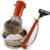 Shaving Brush Set - Briarwood - 4 Pieces