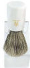 - ZooScape - Shaving Brush - Pure Bristle - White Handle with Stand