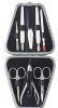 - Personal - Manicure Set - Smooth Black Leather Case - 8 Pieces