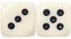 Ivory Dice - Set of 2