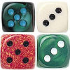 Silk, Ivory, Tutti Frutti and Speckled Dice Assortment - Set of 10