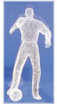 Soccer Player Glass Motif