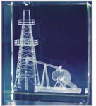 Oil Tower Glass Motif