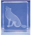 Howling Wolf Glass Motif