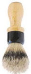 Shaving Brush - with Light Oak Handle