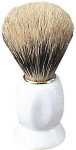 Shaving Brush - Pure Bristle - White Handle