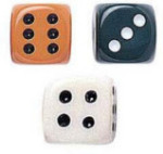 Opaque and Ivory Dice Assortment - 3/8" - 10mm - Set of 200