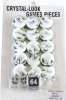 Crystal-Look Game Pieces - 30 Pieces with 5 Dice
