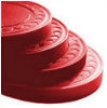 Clay Chips - Solid Red - 100 Chips