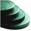 Clay Chips - Solid Green - 100 Chips
