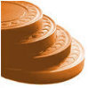 Clay Chips - Solid Orange - 100 Chips