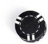Clay Chips - Striped Black - 25 Chips