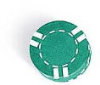 Clay Chips - Striped Green - 25 Chips