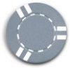 Clay Chips - Striped Grey - 25 Chips