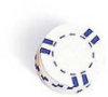 Clay Chips - Striped White - 25 Chips