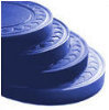 Plastic Chips - Solid Blue - 100 Chips