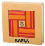 Kapla - Red Construction Blocks with Book - 40 Pieces