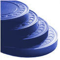 Clay Chips - Solid Blue - 100 Chips