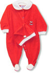 Red Santa Bear Sleeper - Terry - 11 pounds