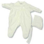 Terry Sleeper with Bonnet - White - 11 pounds