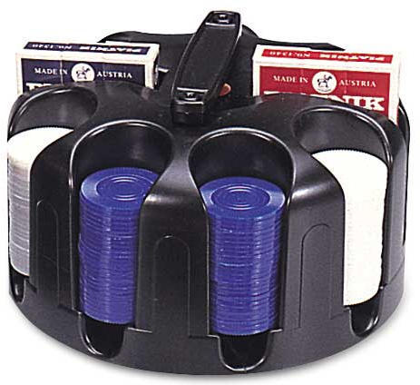 Black Plastic Rotating Chips Tray