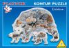 Polar Bears - Contour Puzzle - 1000 Pieces