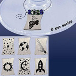 By Jacob's Wine Tags - Celestial - Set of 6