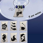 By Jacob's Wine Tags - Marine - Set of 6