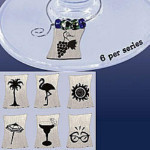 By Jacob's Wine Tags - Tropical - Set of 6