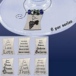 By Jacob's Wine Tags - Words - Set of 6
