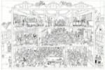 Grand Caf&eacute;, Jan Van Haasteren - Shaped Puzzle - 1500 Pieces