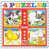 Farm Animals - 4 Puzzles (4,6,9,16 Pieces)