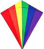 Graphic Diamond Kite - Rainbow - 60"