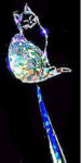 Sitting Cat Wand - Blue