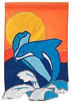 Mini Appliqu&eacute; Flag - Dolphin Duo