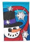 Mini Appliqué Flag - Snowman