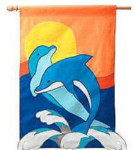 Appliqué Flag - Dolphin Duo