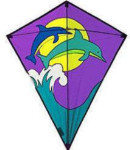 Classic Diamond Kite - Dolphins - 39"