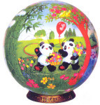 Puzzle Sphere - 3D Pandas in the Four Seasons
