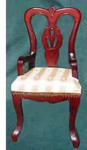 Brocade Chair with Ivory Fabric