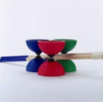 Diabolo Birdie with Deluxe Painted Woodstick Pair