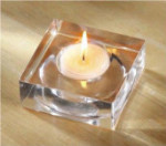 Square Tealight Holder - Clear