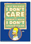 Cubicle Sign - I Don't Care