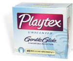 Playtex Gentle Glide Tampons - Unscented - Regular Absorbency - 40's