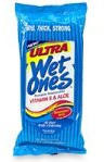 Wet Ones - Portable Washcloths - Ultra with Aloe and Vitamin E - 32's