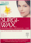 Surgi-Wax - Facial Hair Remover (Tea Tree Formula) - 16 Strips Finishing Balm