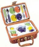Children's Mini Tea Set Basket