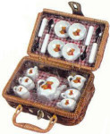 Mini Bear Family Tea Set Basket