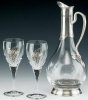 Crystal and Pewter Wine Set - 3 Pieces by Artina