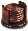 Coaster Set - Cherry Finish - 7 Pieces by Pomerantz